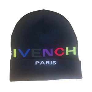 Givenchy Logo Intarsia Beanie.